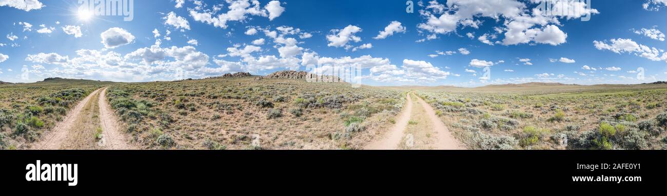 On Continental Divide Trail in Great Divide Basin, Wyoming, USA Stock Photo