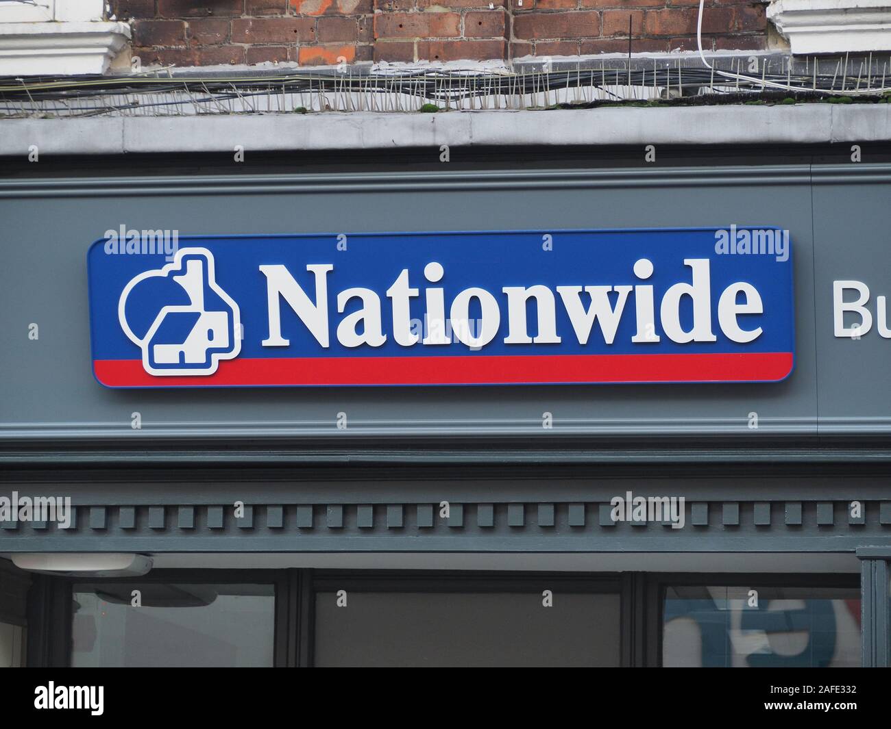 A Nationwide building society branch sign / logo. Stock Photo