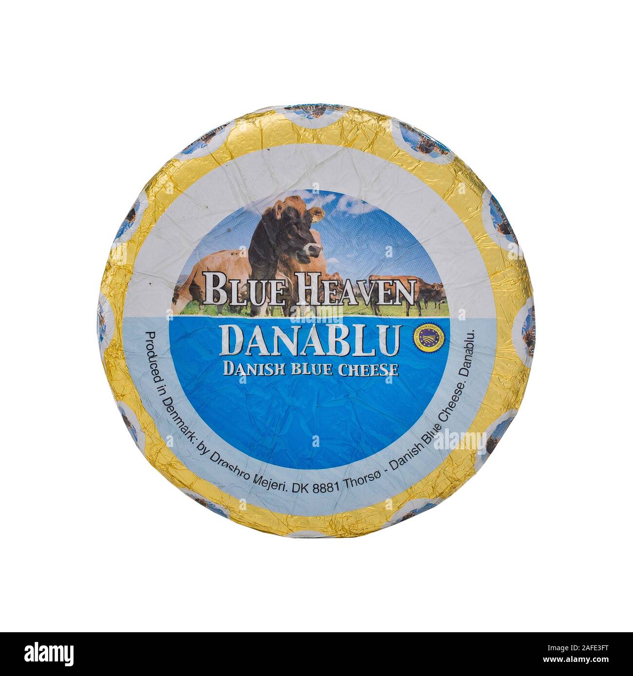 Cheese wheel isolated on white background. head cheese editorial