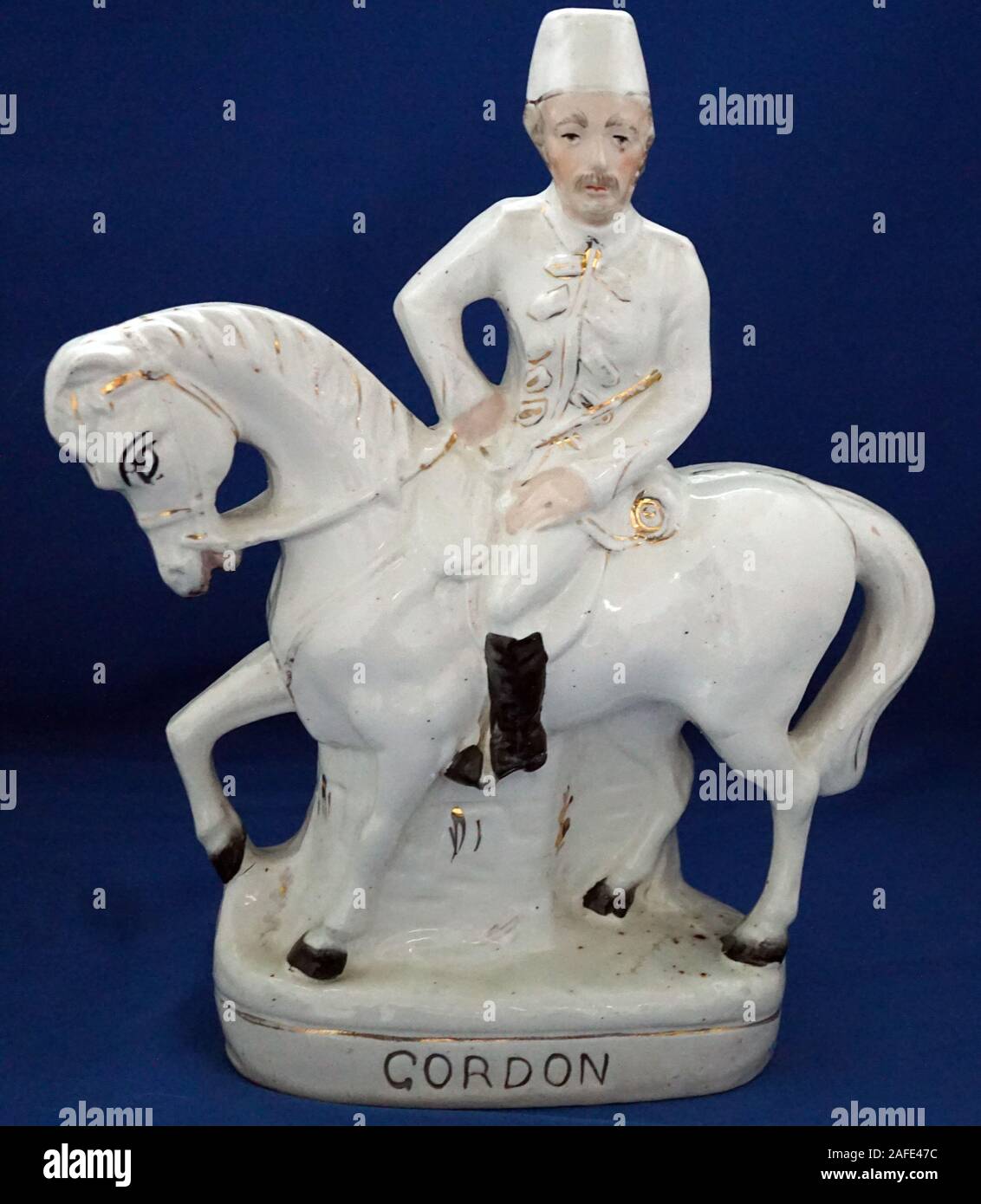 Antique Staffordshire Pottery Figure General Stock Photo