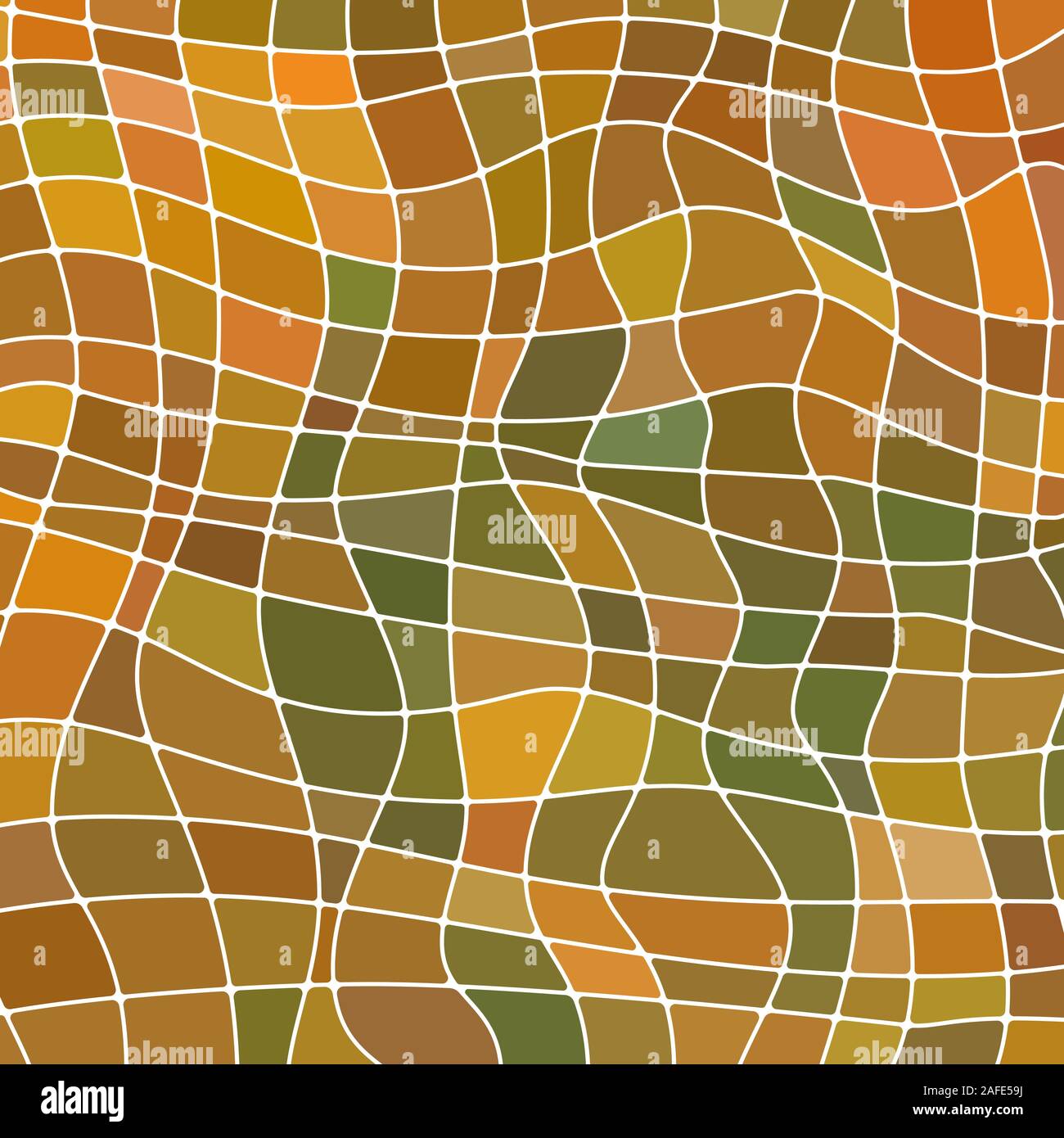 abstract vector stained-glass mosaic background - brown and green Stock ...