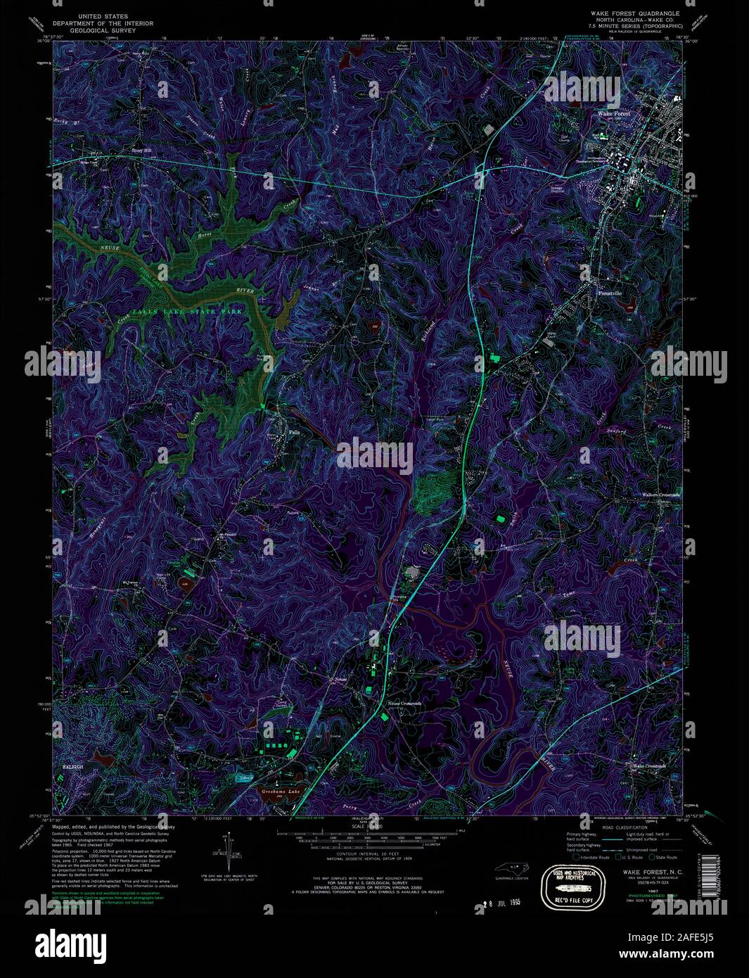 Map of wake forest hires stock photography and images Alamy