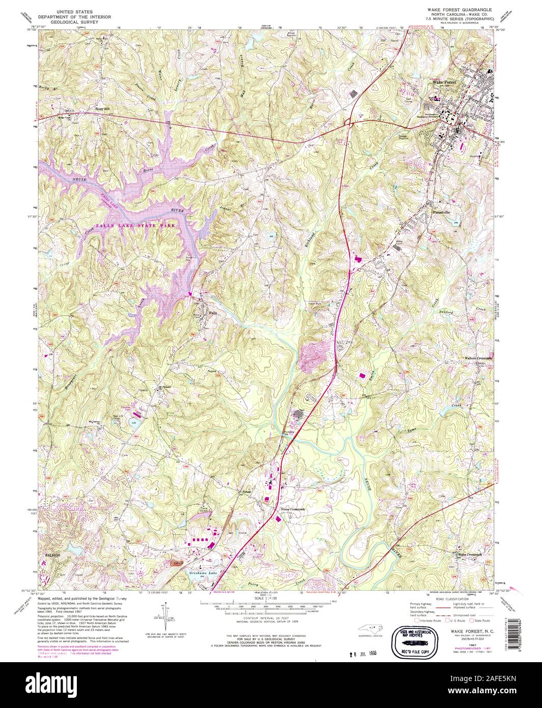 Map of wake forest hires stock photography and images Alamy