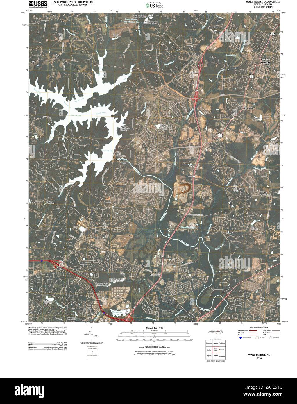 Map of wake forest hires stock photography and images Alamy