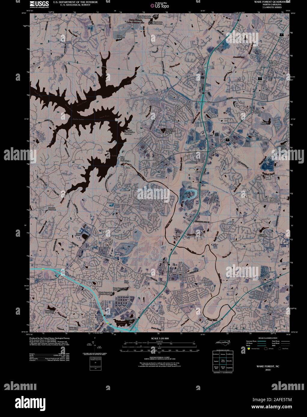 Map of wake forest hires stock photography and images Alamy