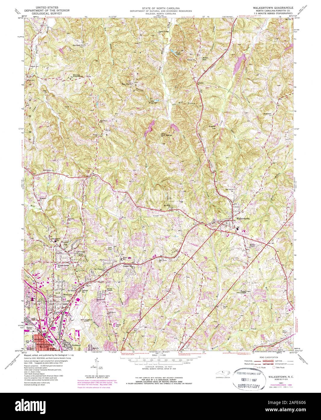 Map of walkertown hires stock photography and images Alamy