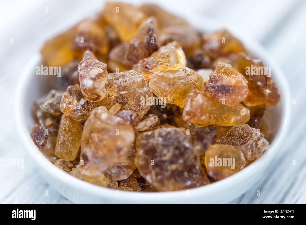 Brown Rock Candy (detailed close-up shot; selective focus) Stock Photo