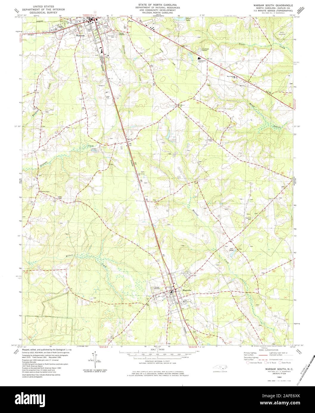 Warsaw south carolina map hires stock photography and images Alamy