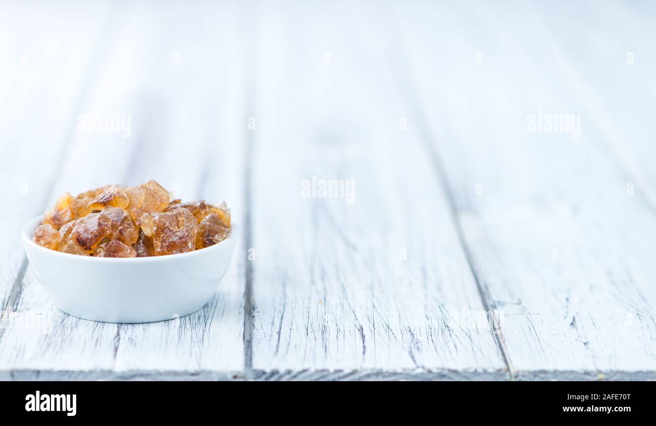 Brown Rock Candy (detailed close-up shot; selective focus) Stock Photo