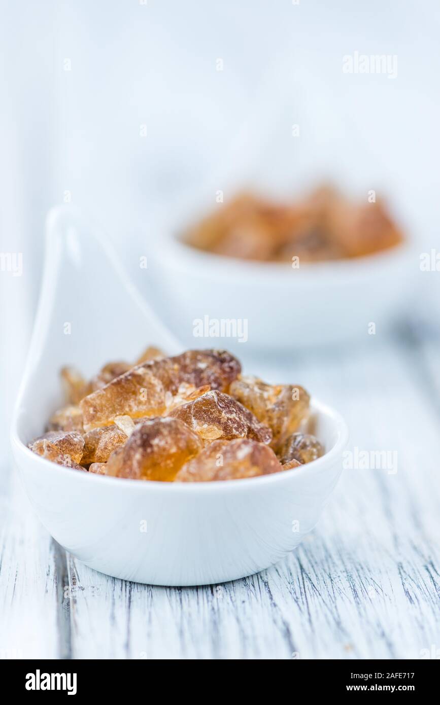 Brown Rock Candy (detailed close-up shot; selective focus) Stock Photo