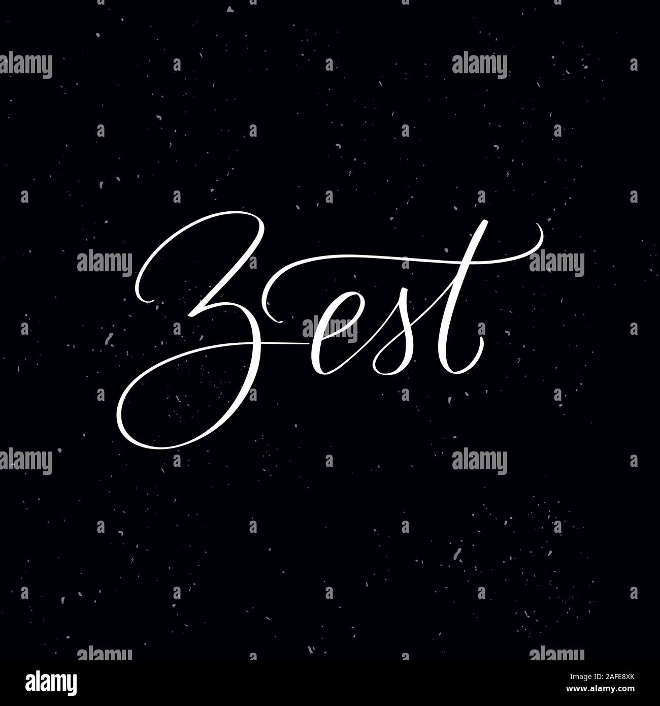 Handwritten calligraphy text, chalk on a blackboard Stock Vector