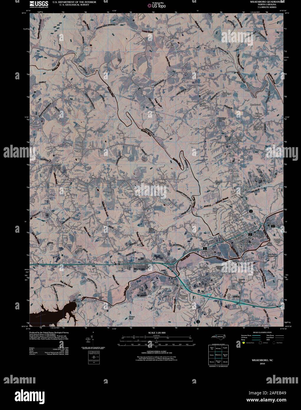 Map of north wilkesboro hires stock photography and images Alamy