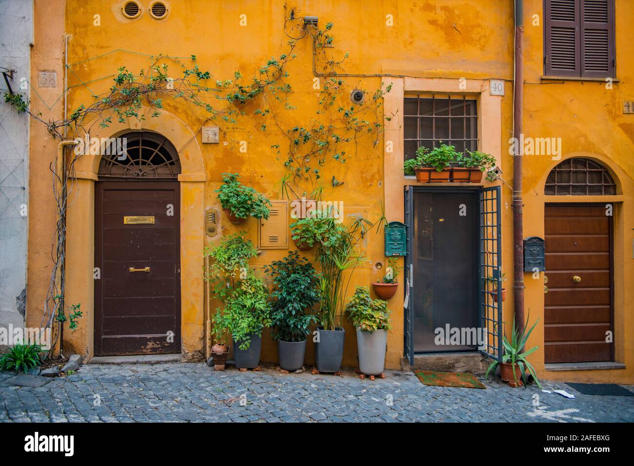 Old architecture and colorful landscape in Rome Stock Photo - Alamy