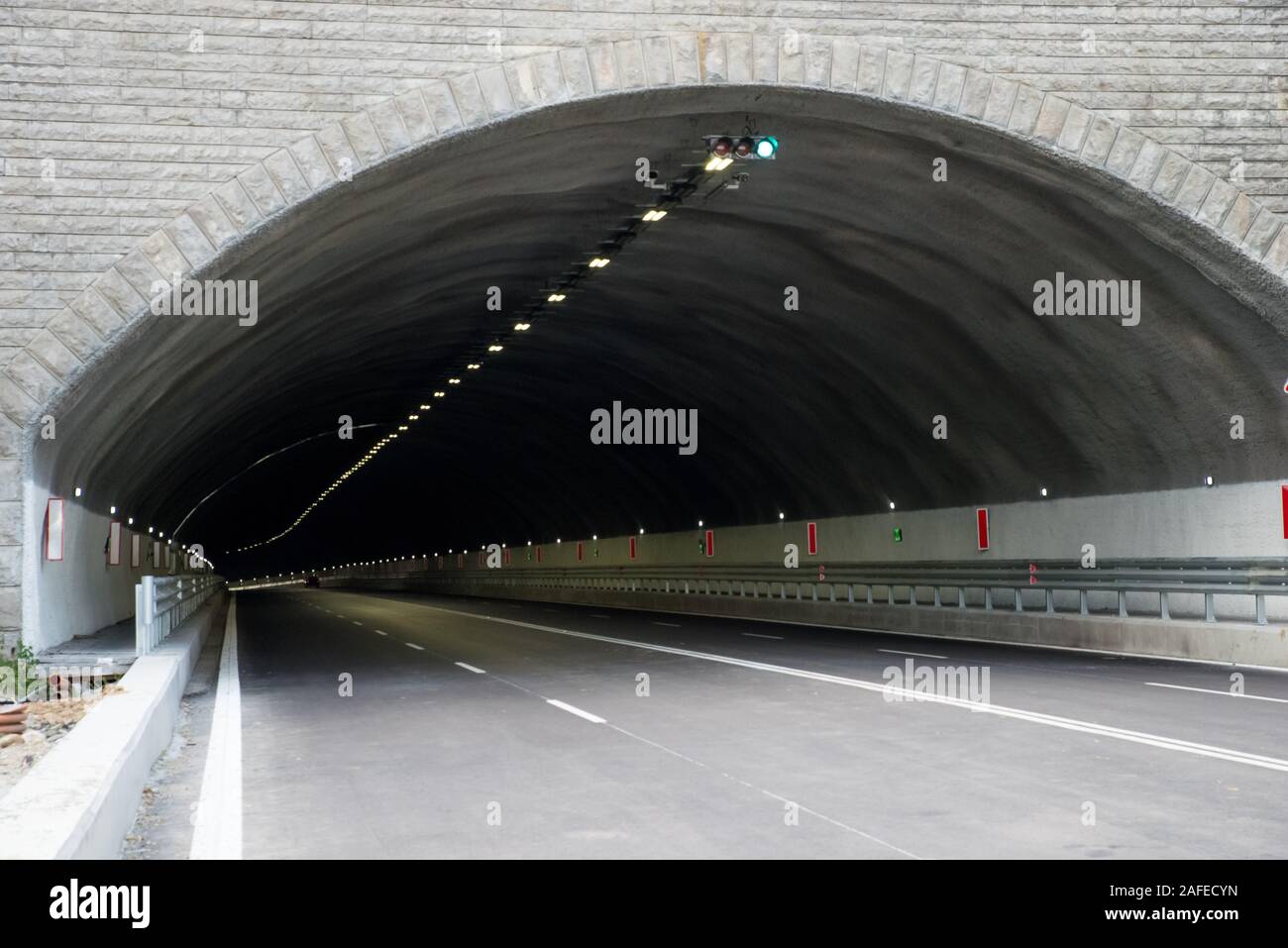 Tunnel for vehicular transport. Stock Photo