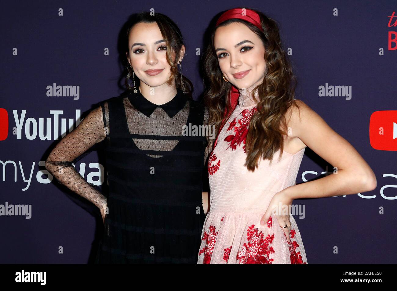 Beverly Hills, USA. 13th Dec, 2019. Veronica Merrell and Vanessa Merrell (Merrell  Twins) at the 9th Streamy Awards 2019 ceremony at the Beverly Hilton Hotel.  Beverly Hills, 12/13/2019 | usage worldwide Credit:
