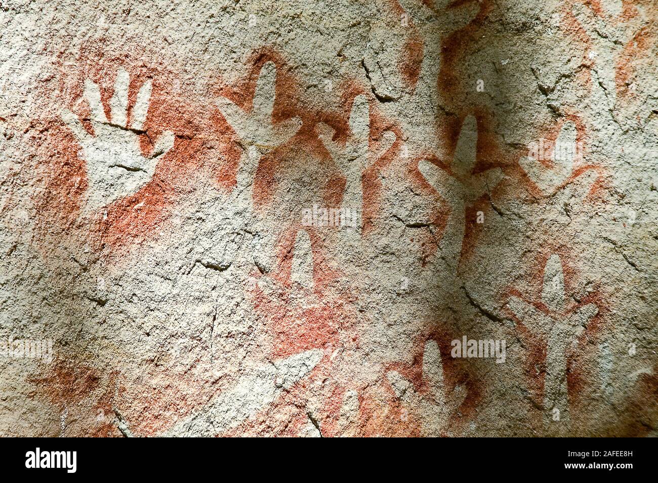 Aboriginal rock paintings in Carnarvon National Park, Queensland, Australia Stock Photo