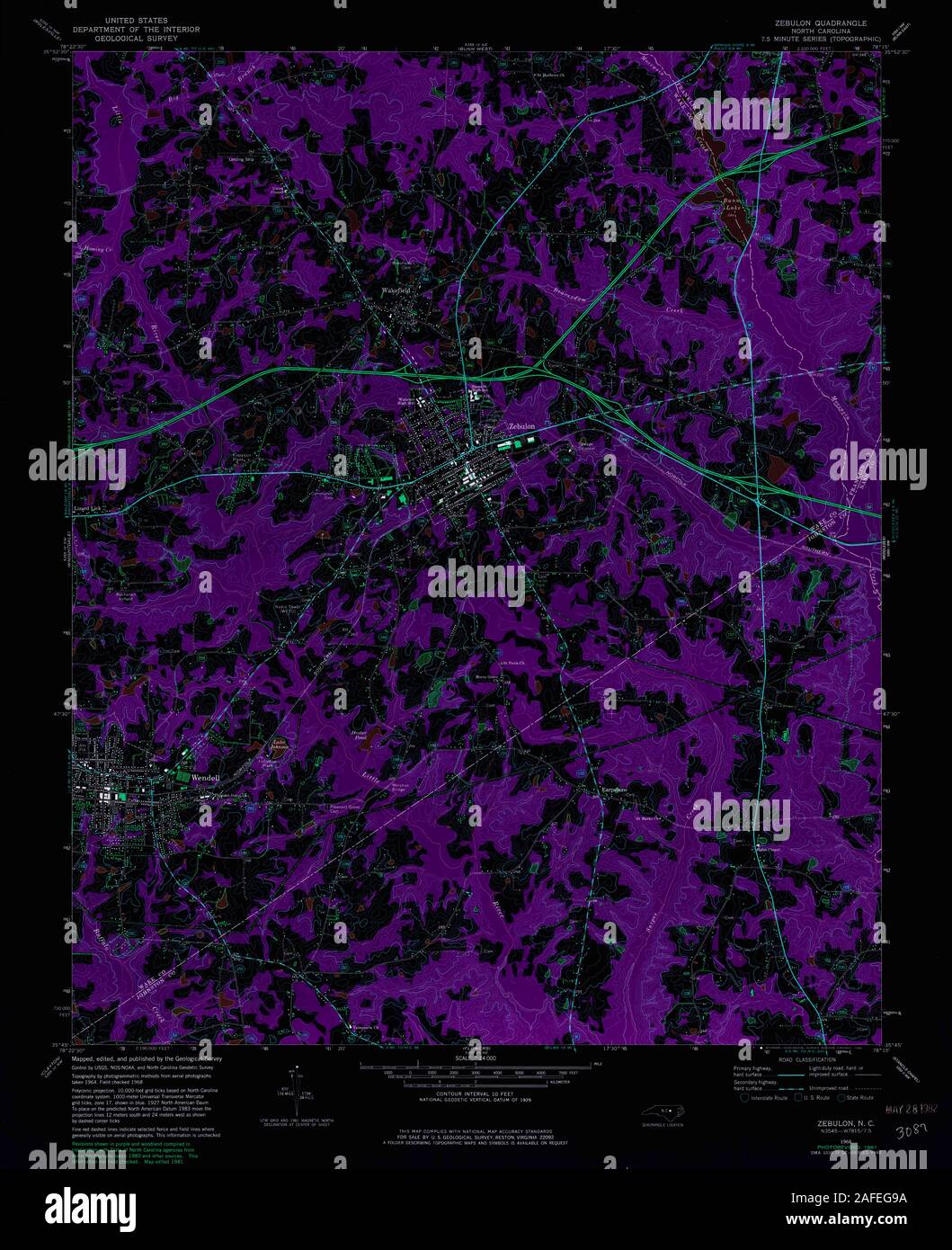 Map of zebulon hires stock photography and images Alamy
