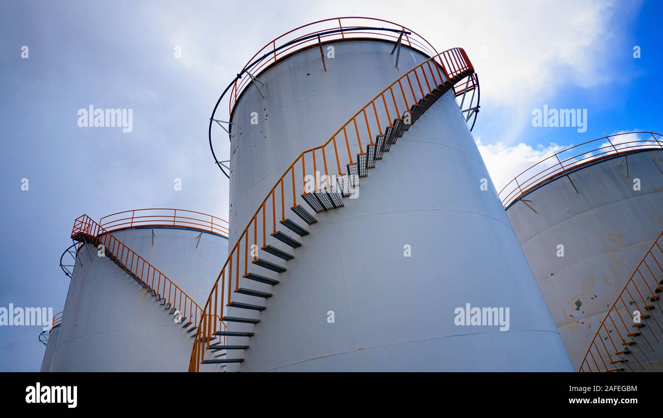 The 'Tank Farm', Wynyard Point industrial storage area on Auckland's