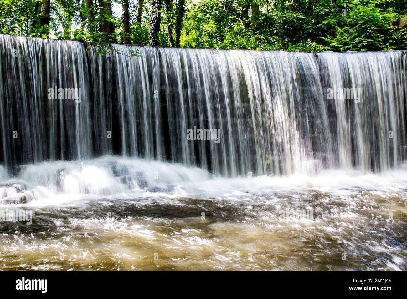 Honley waterfalls in honley Stock Photo - Alamy