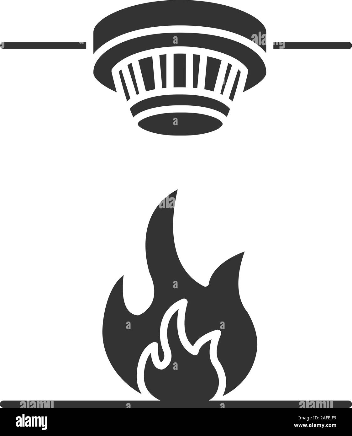 Smoke detector icon Black and White Stock Photos & Images - Alamy