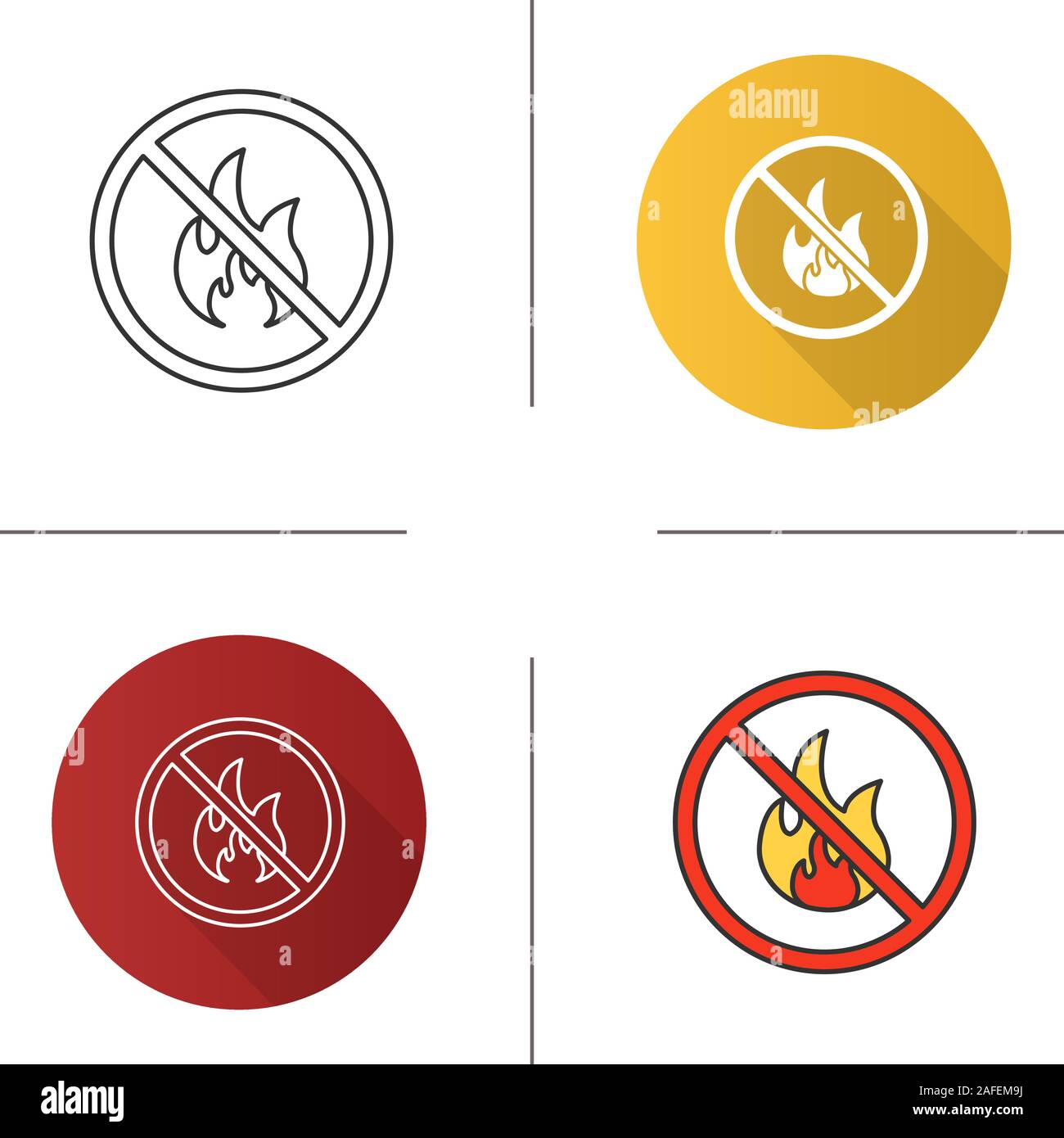 Warning icon styles Stock Vector Images - Alamy