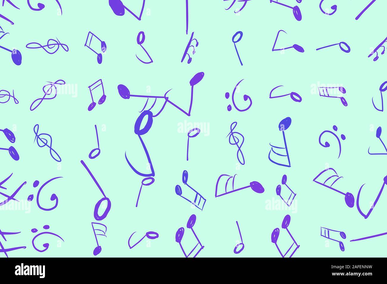 Abstract background with musical note, tone chromatic scale. Vector