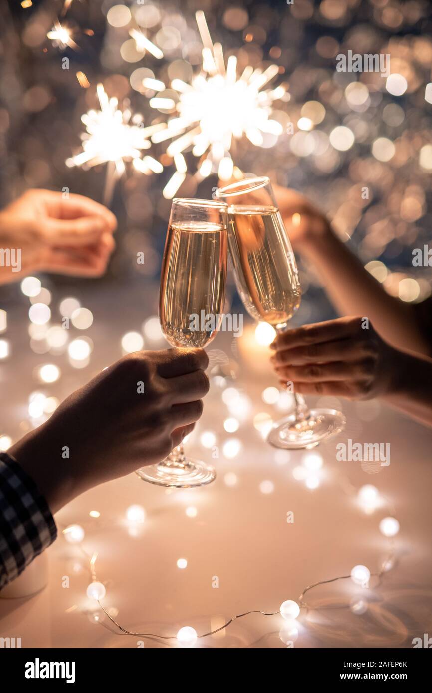 Celebration champagne toast hands hi-res stock photography and images -  Alamy