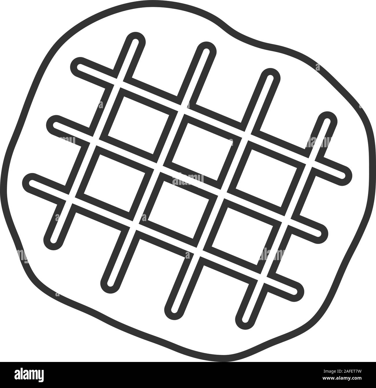Belgian Waffle Linear Icon Thin Line Illustration Contour Symbol Vector Isolated Outline Drawing Stock Vector Image Art Alamy