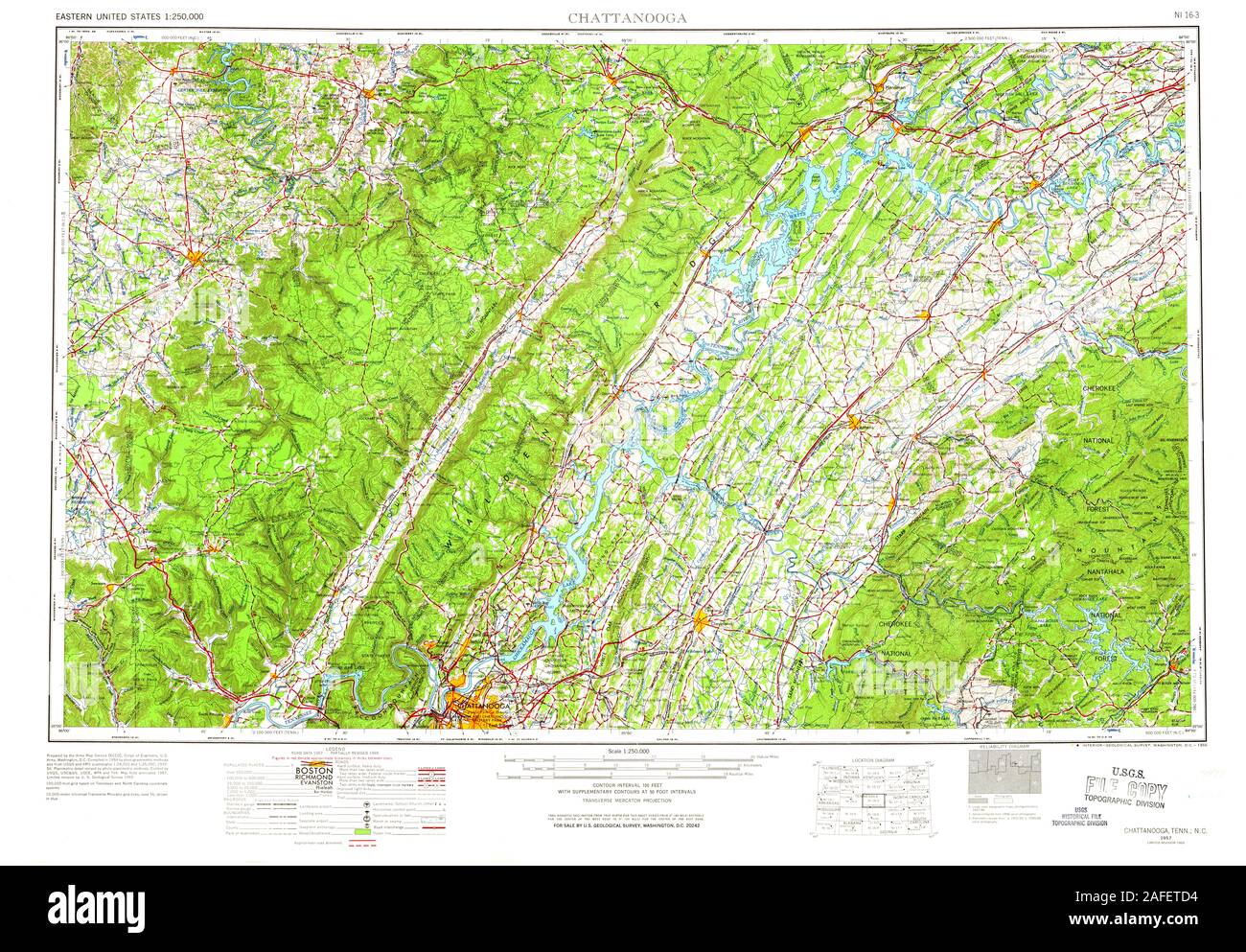 Map of chattanooga Cut Out Stock Images & Pictures Alamy