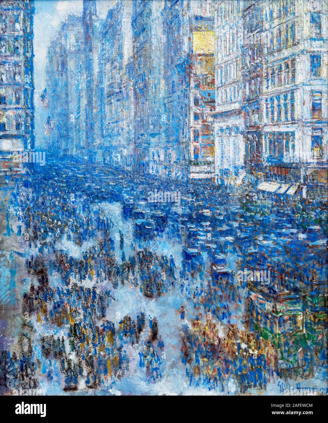 Fifth Avenue by Childe Hassam (1859-1935), oil on canvas, 1919 Stock Photo