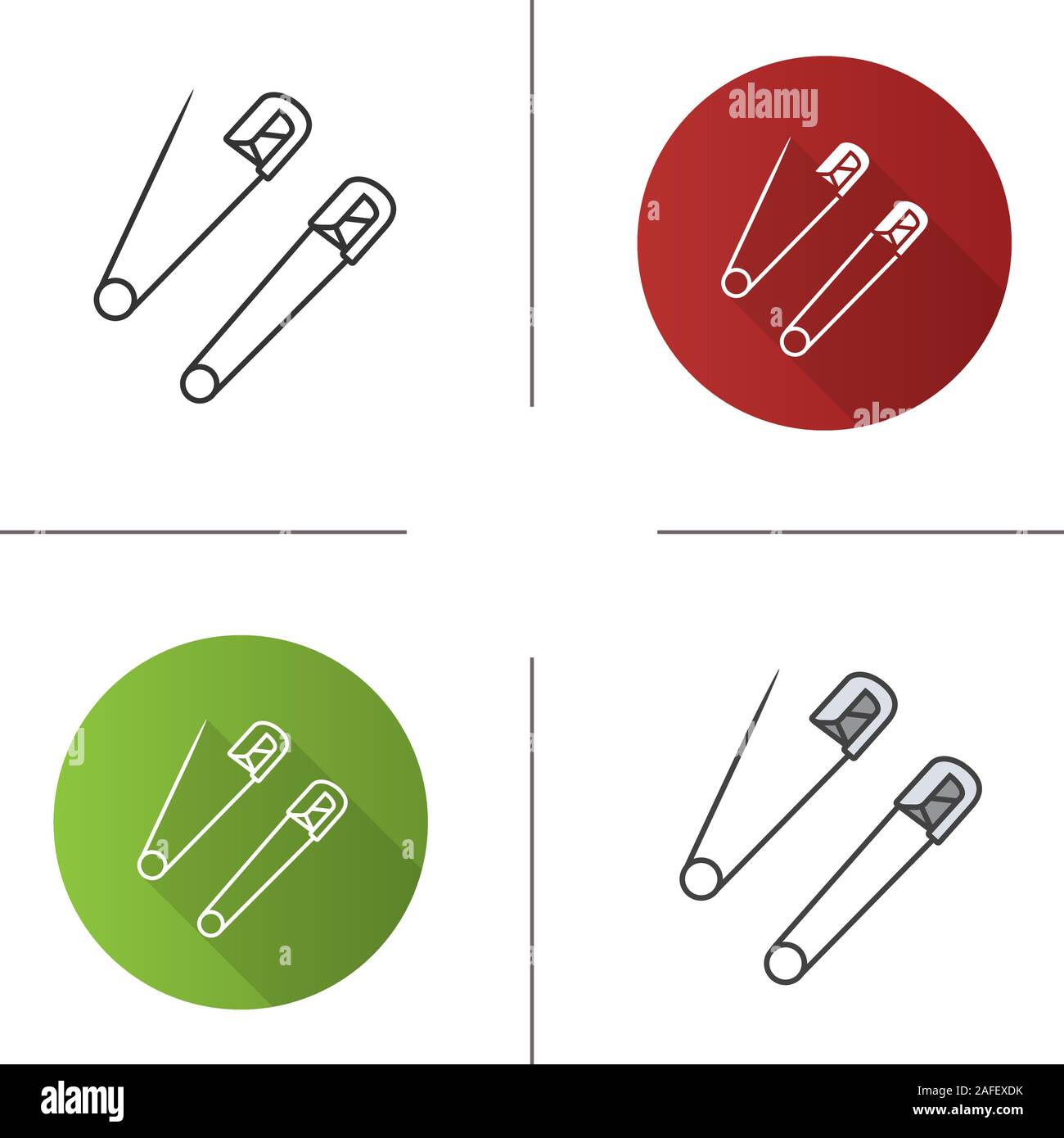 Isolated clip art of a safety pin Stock Vector Image & Art - Alamy
