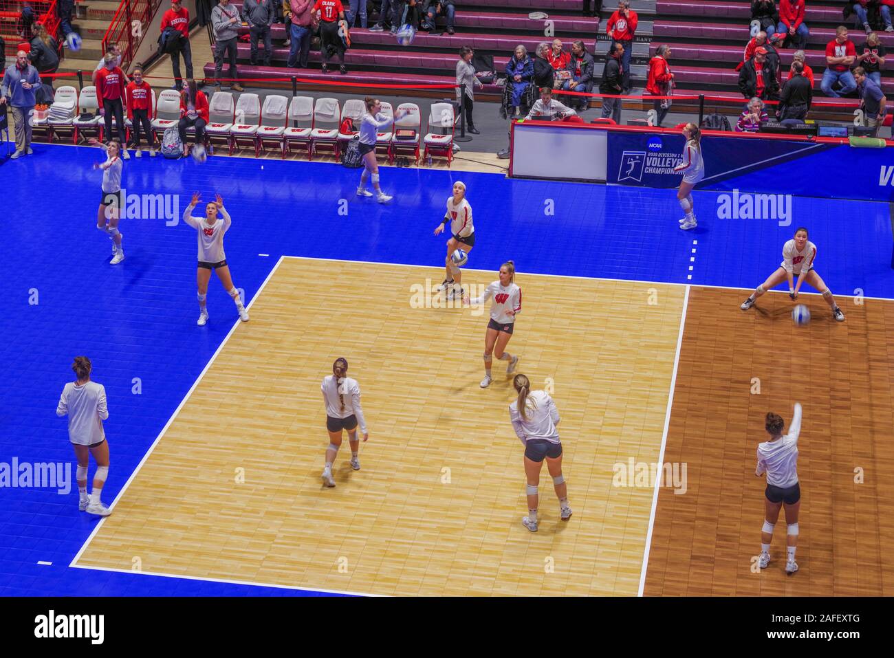 Photograph from the 2019 NCAA Regional Women's Volleyball Championship