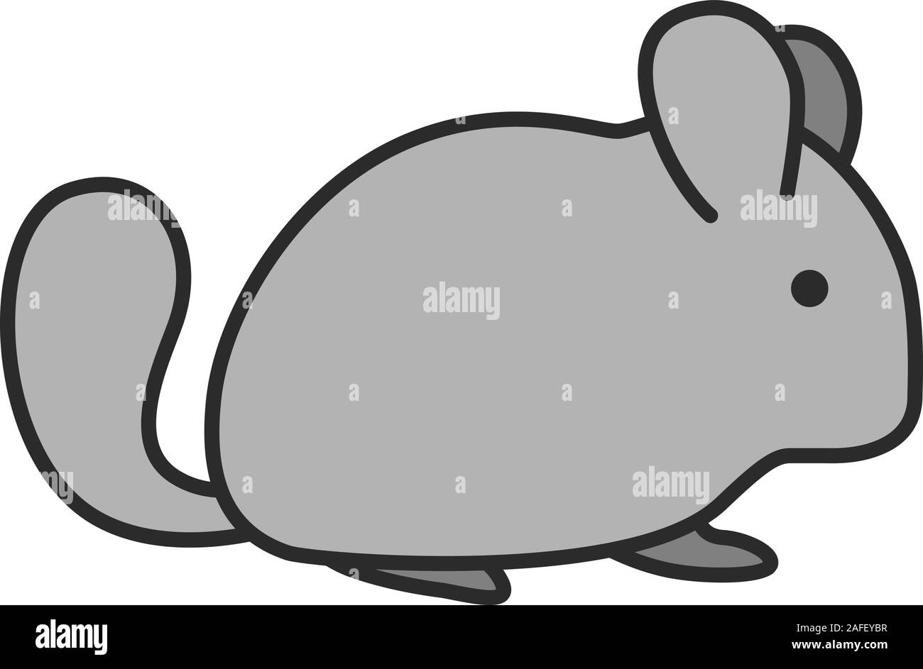 Chinchilla color icon. Isolated vector illustration Stock Vector Image