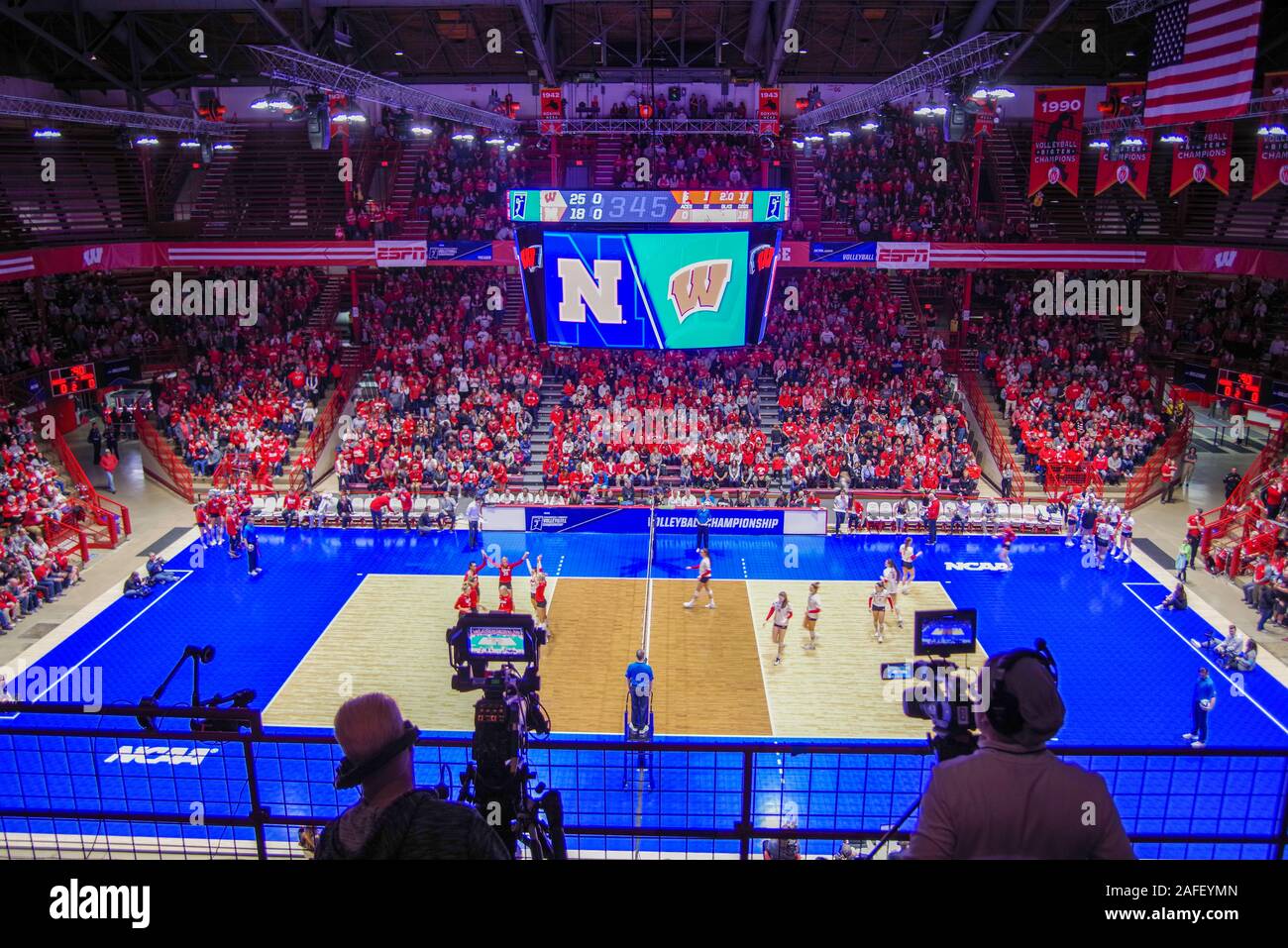 Photograph from the 2019 NCAA Regional Women's Volleyball Championship
