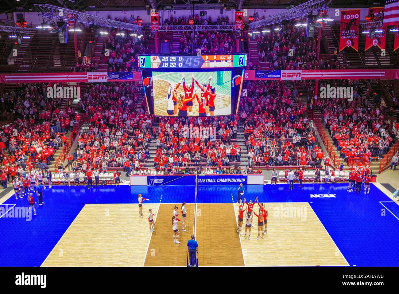 Photograph from the 2019 NCAA Regional Women's Volleyball Championship