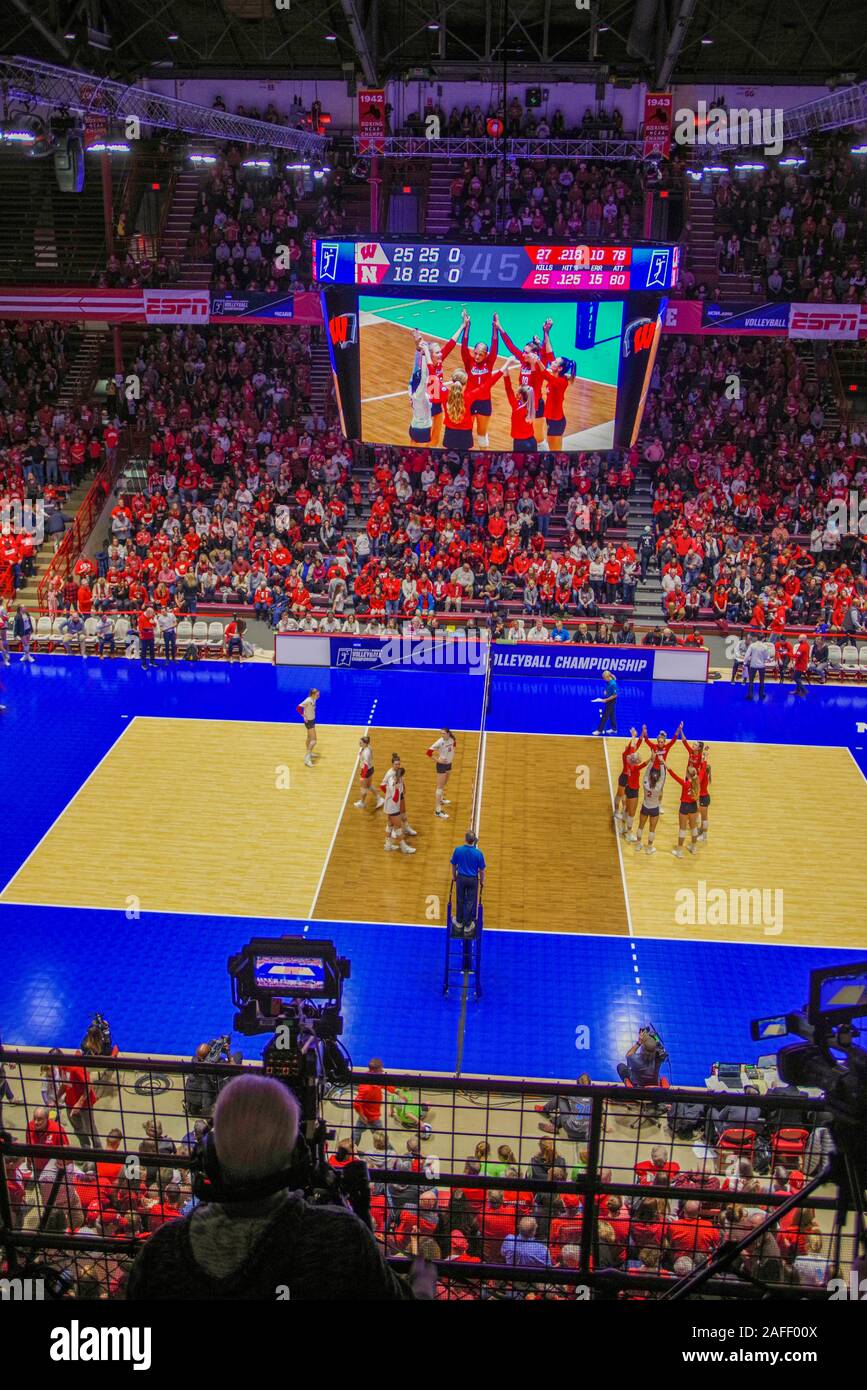 Photograph from the 2019 NCAA Regional Women's Volleyball Championship