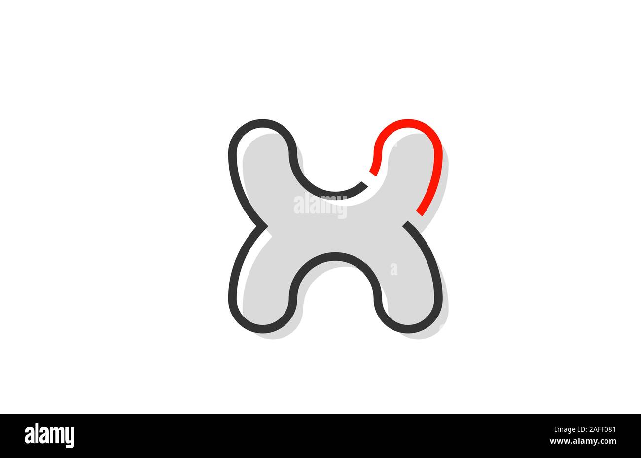 black red grey letter X alphabet logo design icon for company. Suitable ...