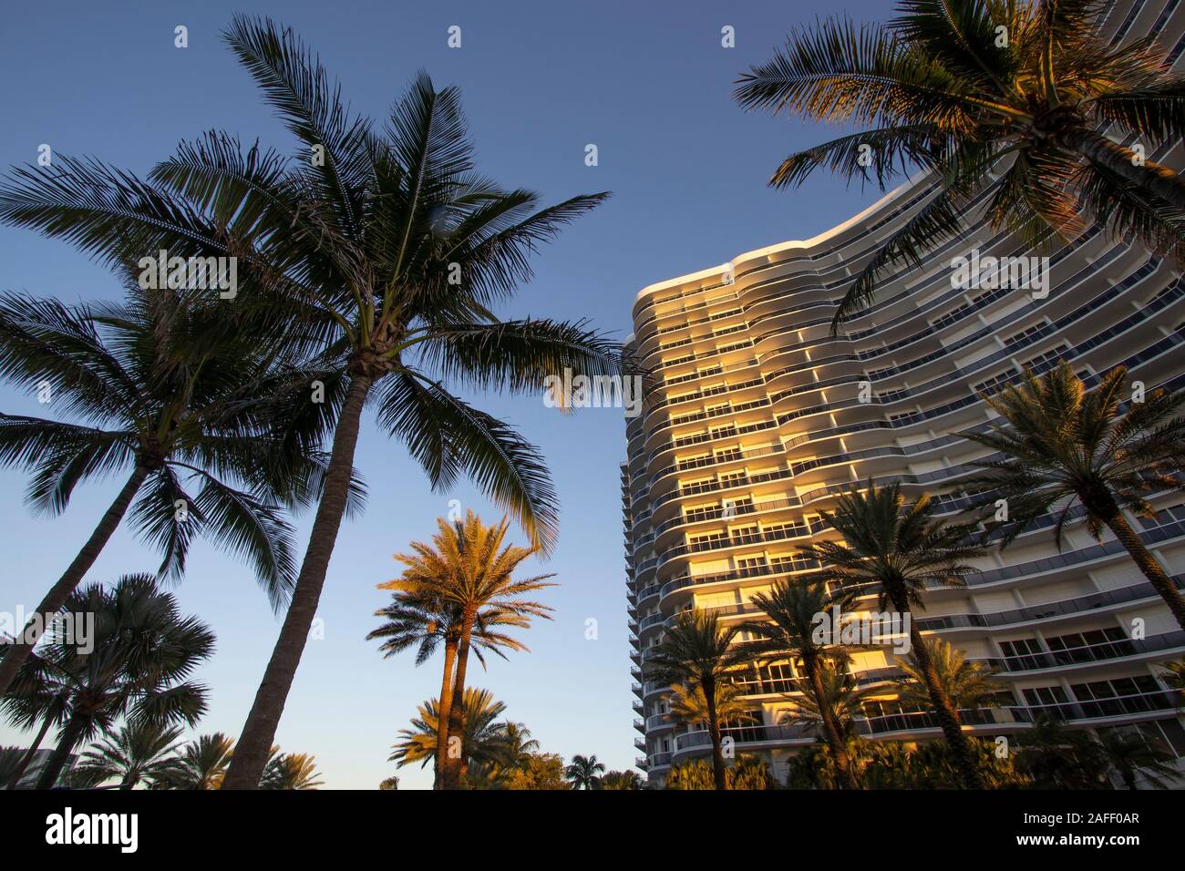 Highrise buildings and condominiums in Sunny Isles Beach, Florida Stock Photo
