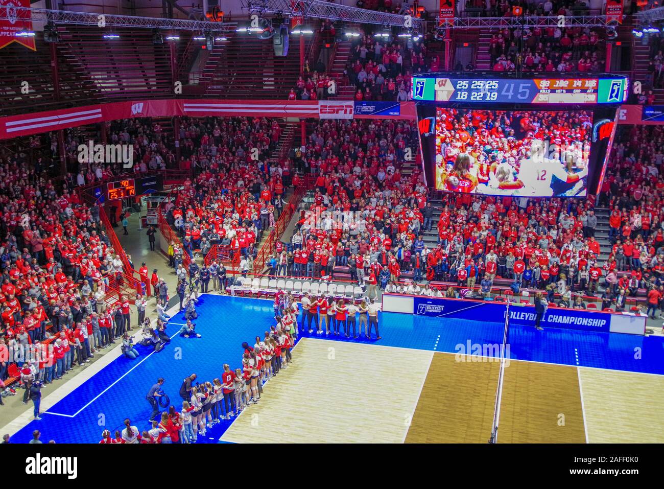 Photograph from the 2019 NCAA Regional Women's Volleyball Championship