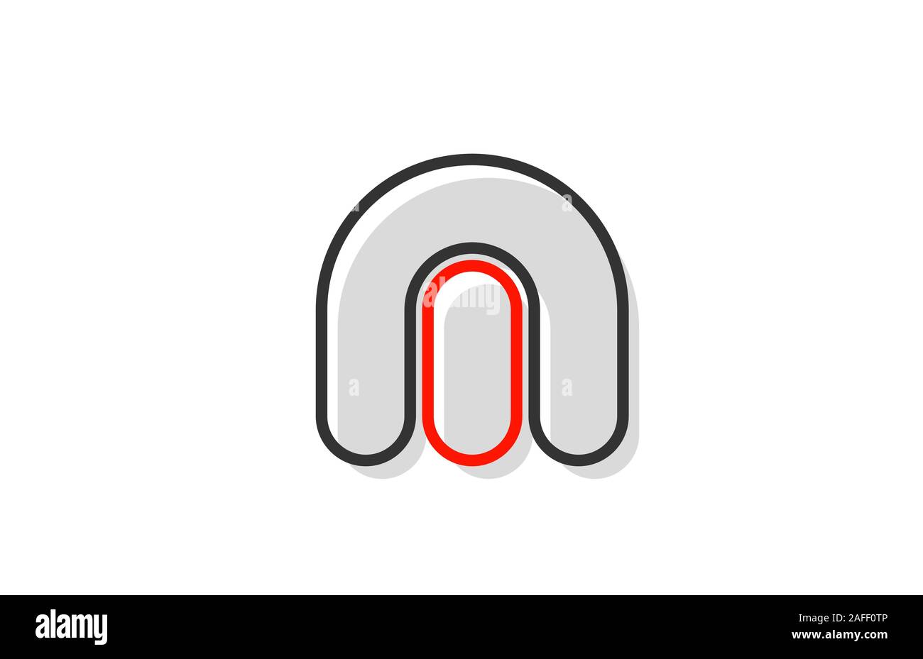 black red grey letter M alphabet logo design icon for company. Suitable ...