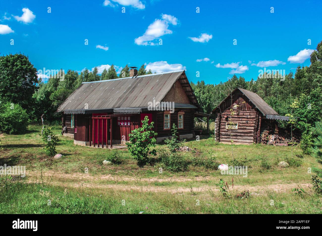 an old village house. cottage in soviet country Stock Photo - Alamy