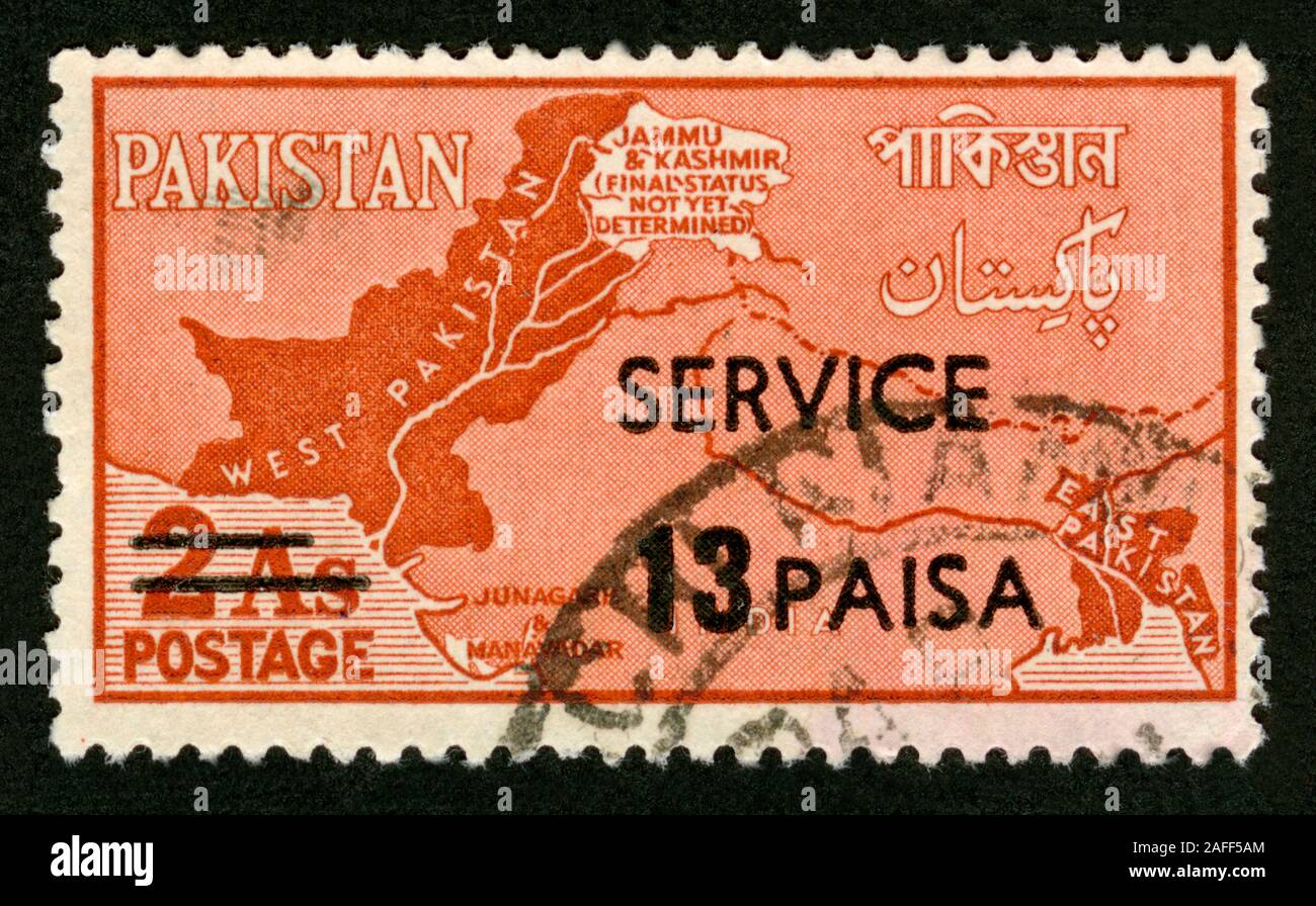 Stamp print in Pakistan,map Stock Photo Alamy