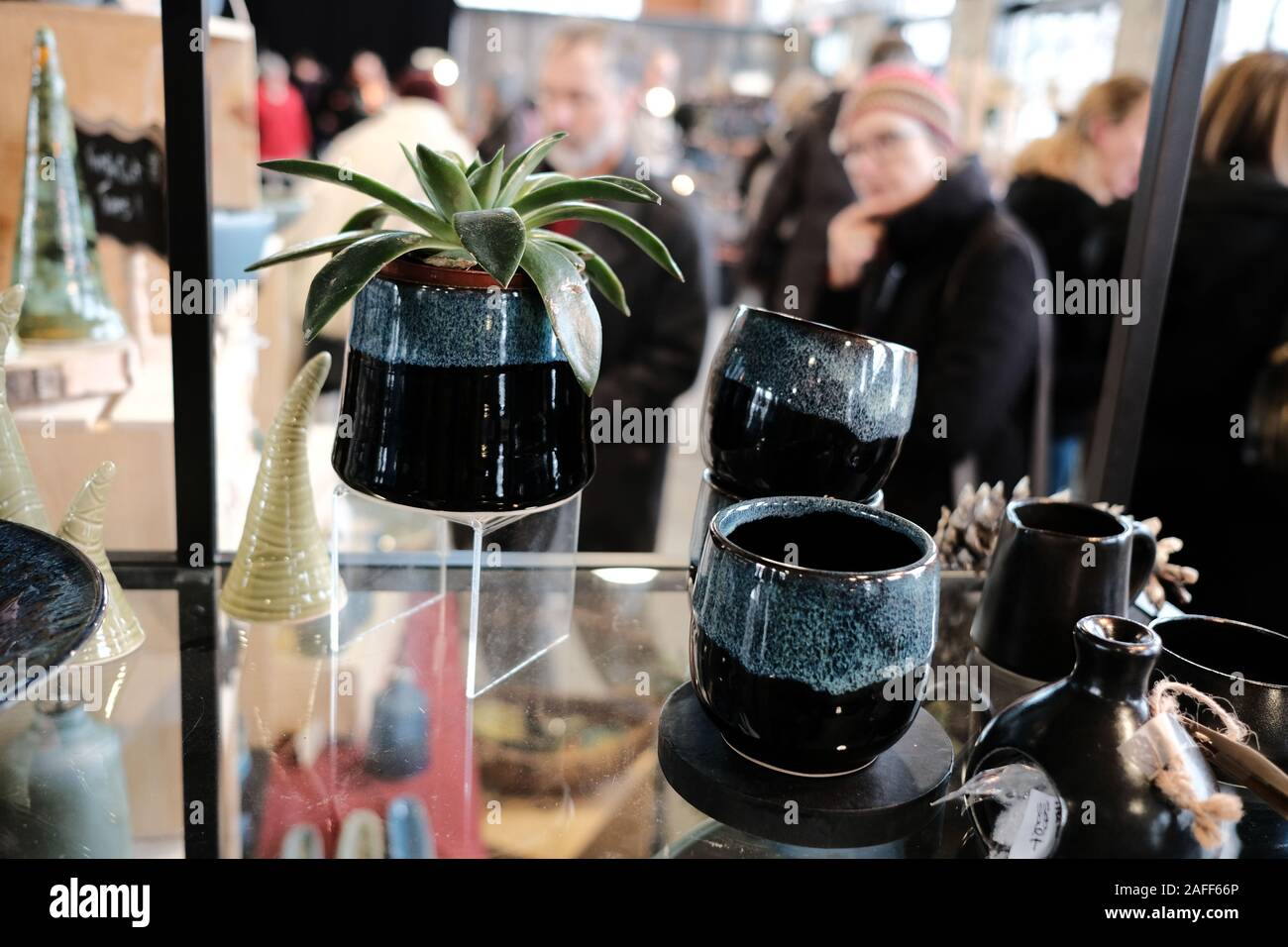 People browsing at the Ottawa Potters Guild annual Holiday Sale