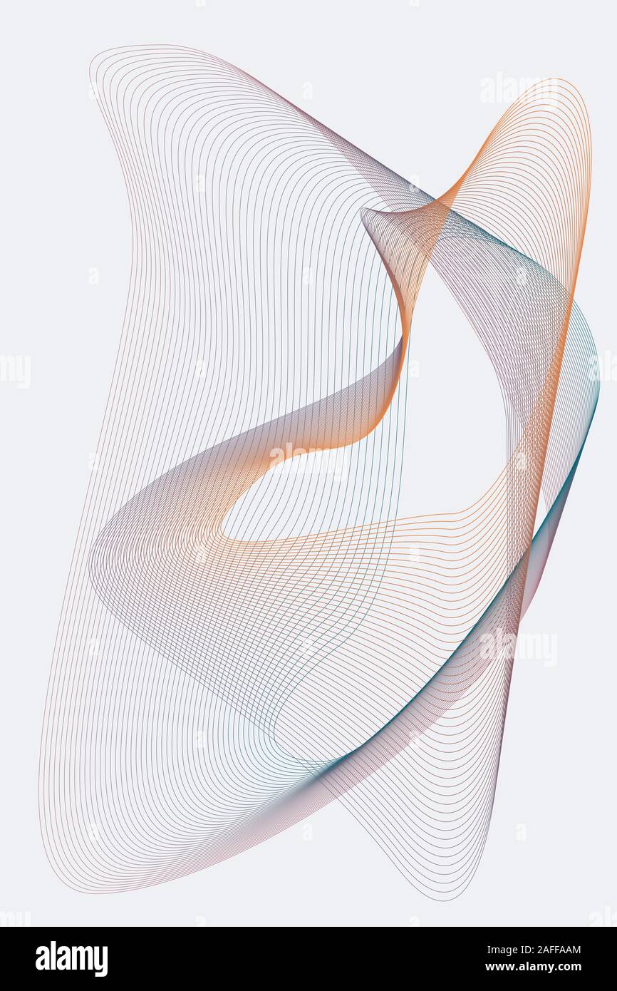 Abstract lines and waves. Different colors. Stock Vector