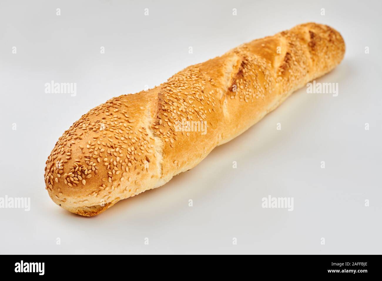 French baguette isolated on white background Stock Photo - Alamy