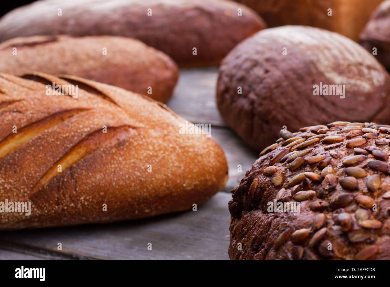 Whole grain artisan bread Stock Photo Alamy