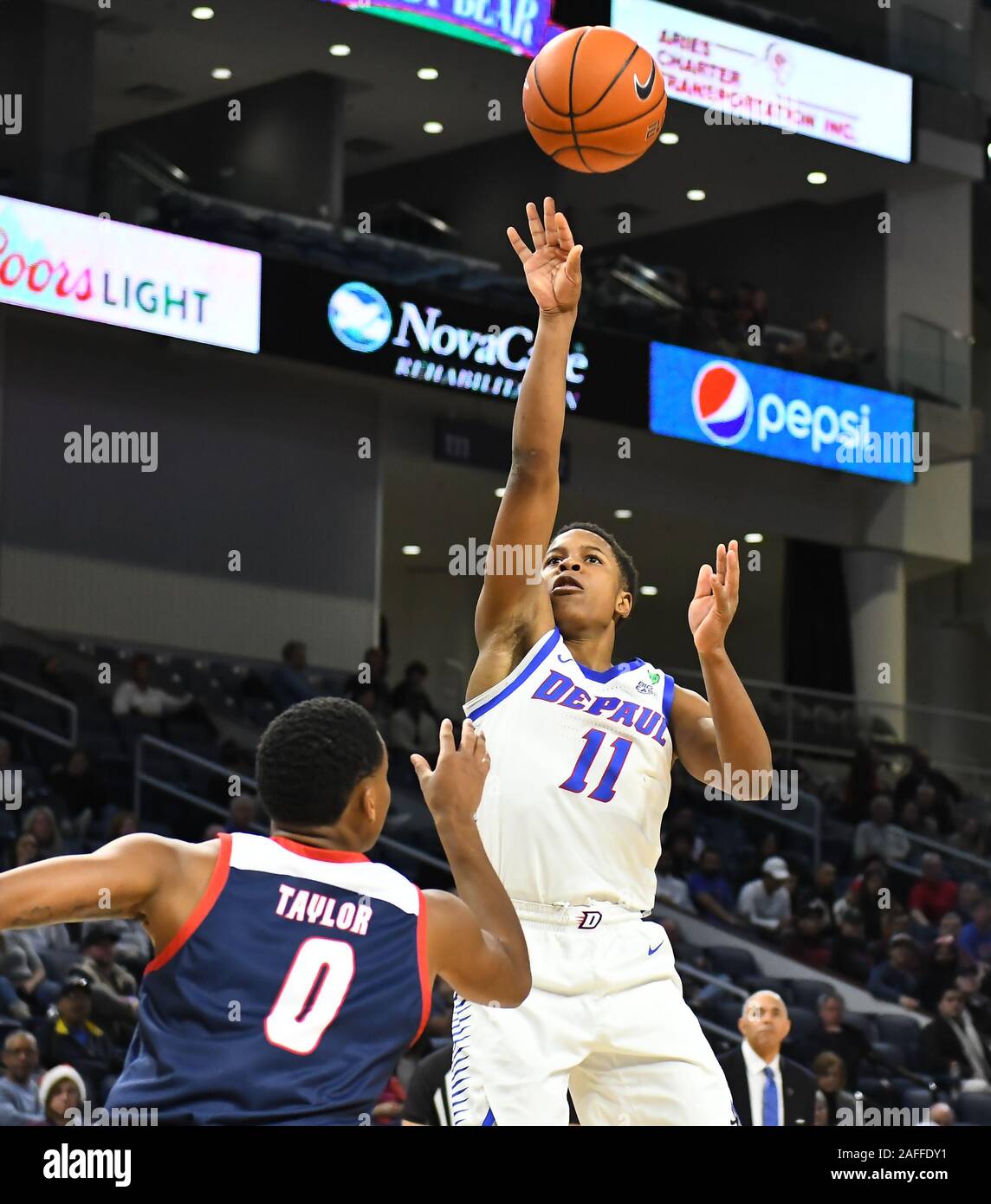 Chicago, Illinois, USA. 14th Dec, 2019. Charlie Moore (11) of the