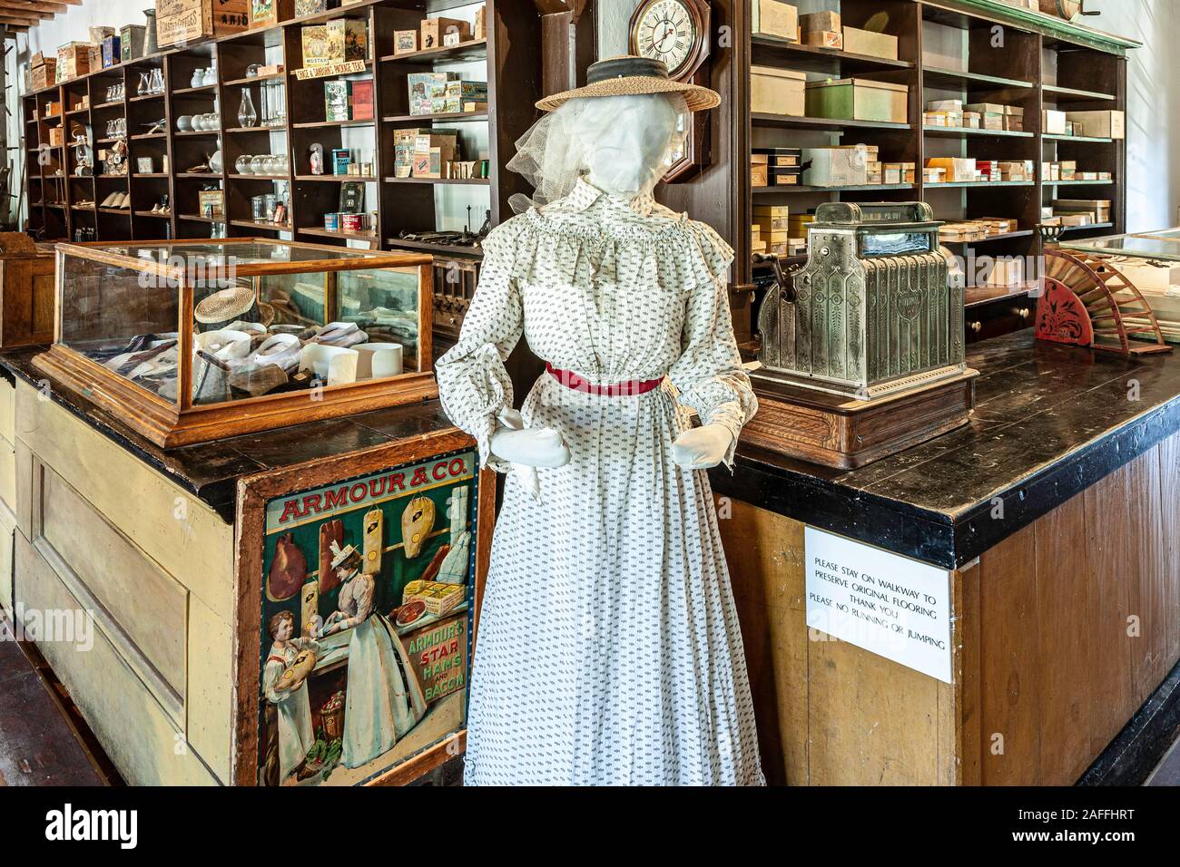 Shelves at Burlingame's General Merchandise, one of the country's earliest department  stores founded in 1890.in Froelich Iowa Stock Photo - Alamy