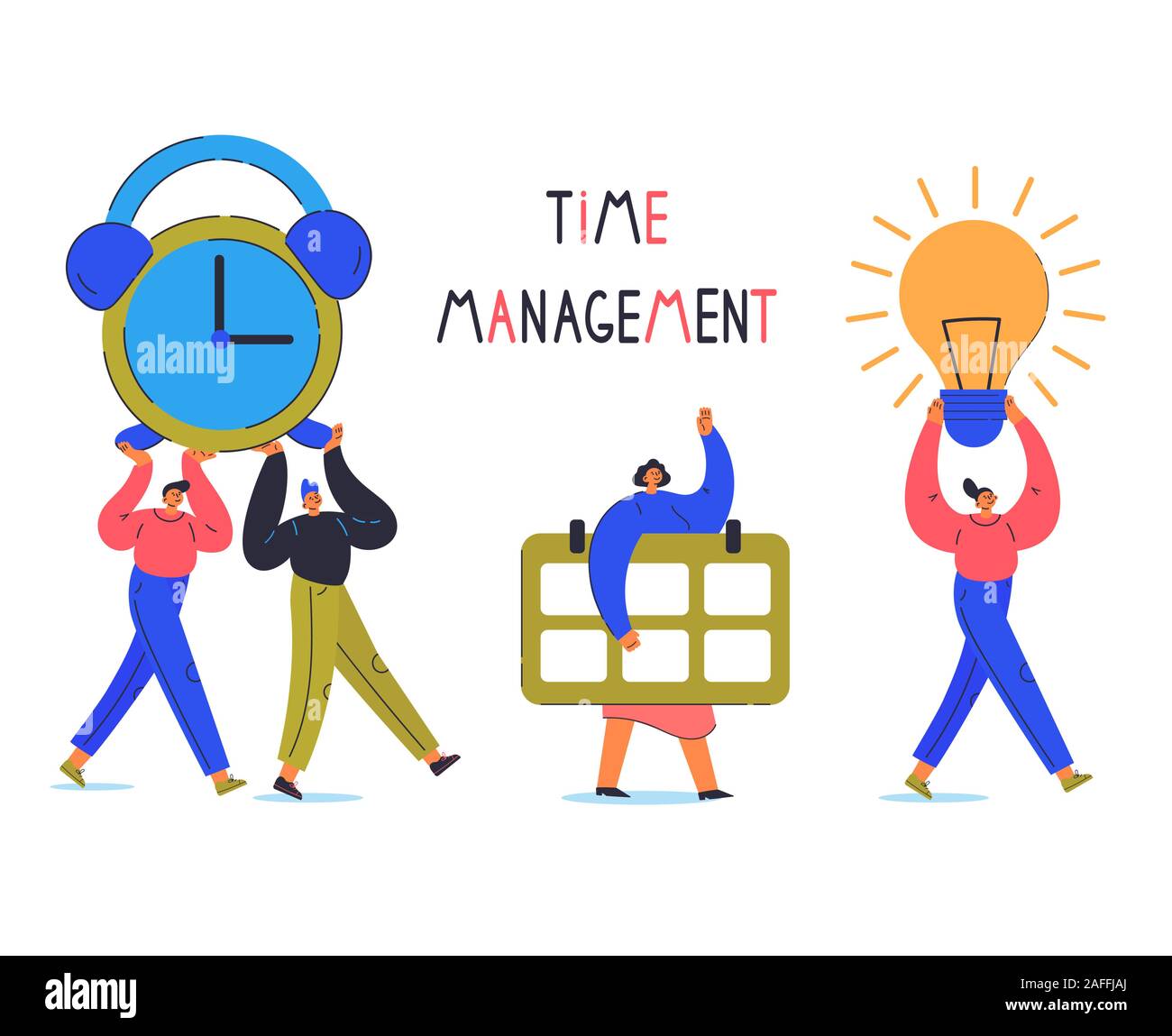 Time management cartoon hi-res stock photography and images - Alamy
