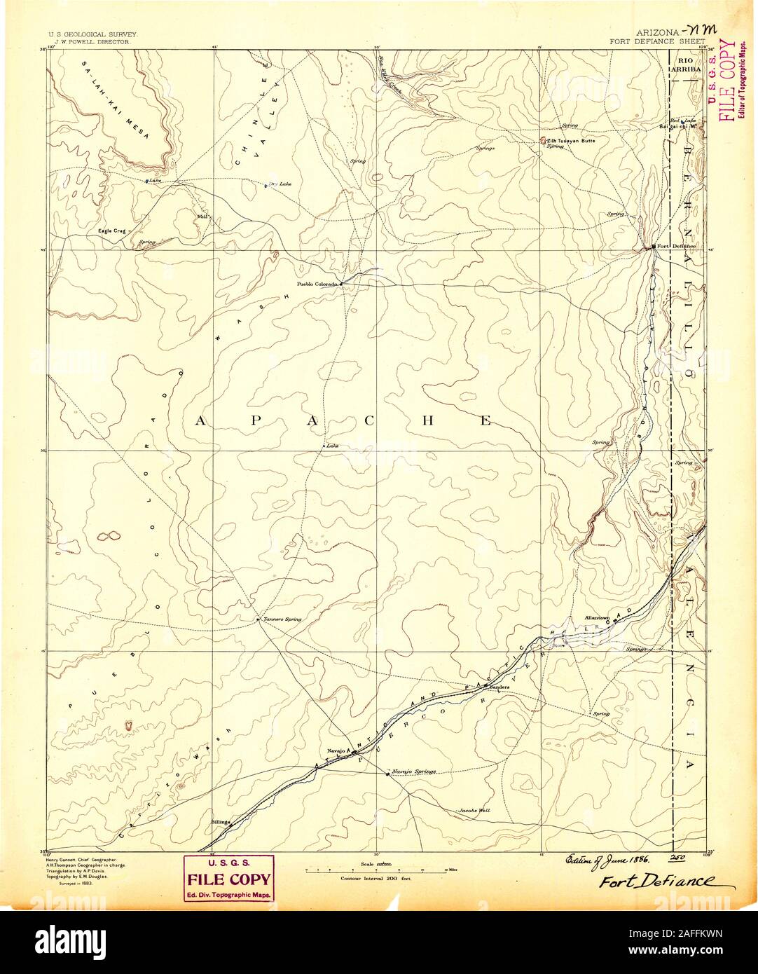 Map of fort defiance hires stock photography and images Alamy